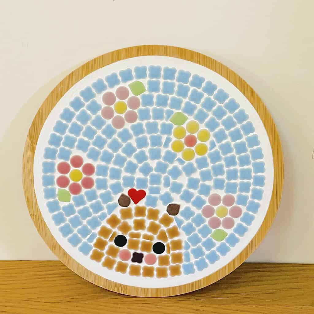 Chobo 北歐風美濃燒馬賽克圓形隔熱墊