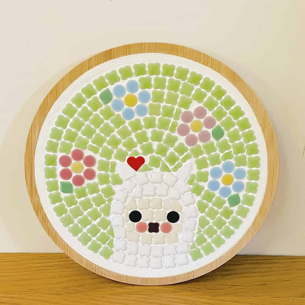 Chobo 北歐風美濃燒馬賽克圓形隔熱墊