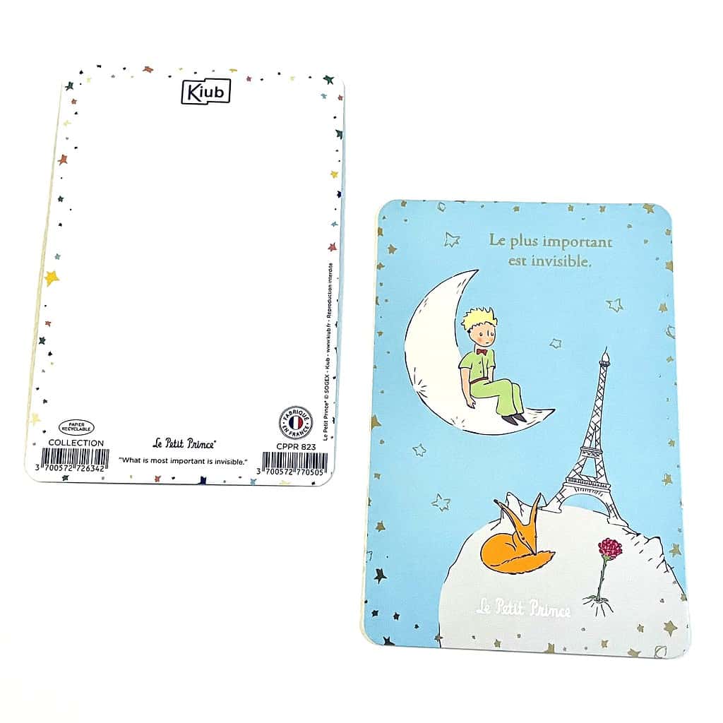Le Petit Prince 小王子 法國插畫明信片 最重要的東西是看不見的