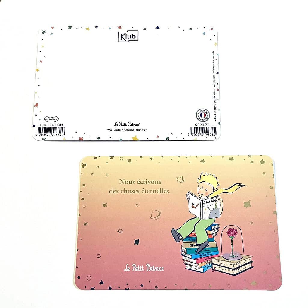 Le Petit Prince 小王子 法國插畫明信片 我們書寫永恆的事物