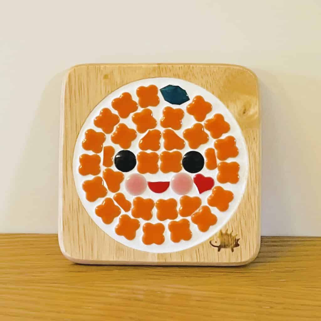 北歐風美濃燒馬賽克隔熱杯墊