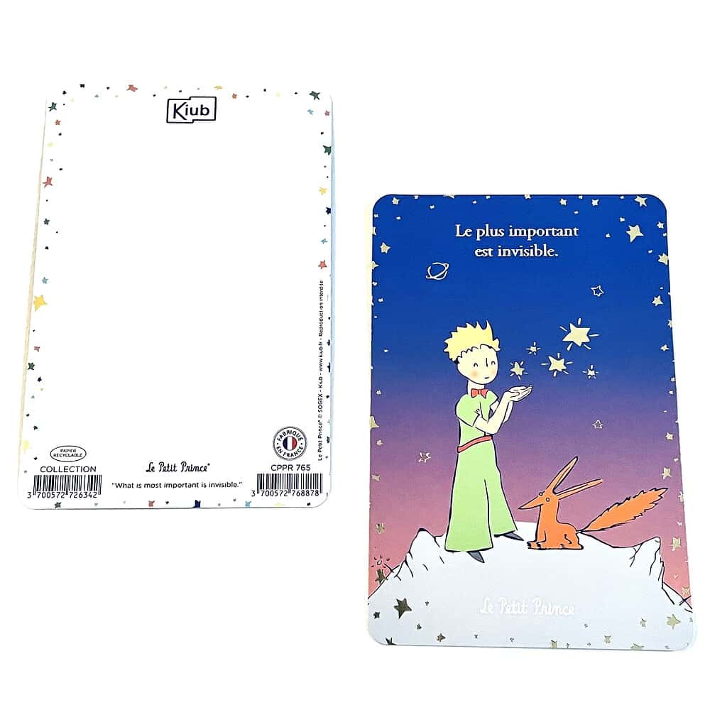 Le Petit Prince 小王子 法國插畫明信片 最重要的東西是看不見的
