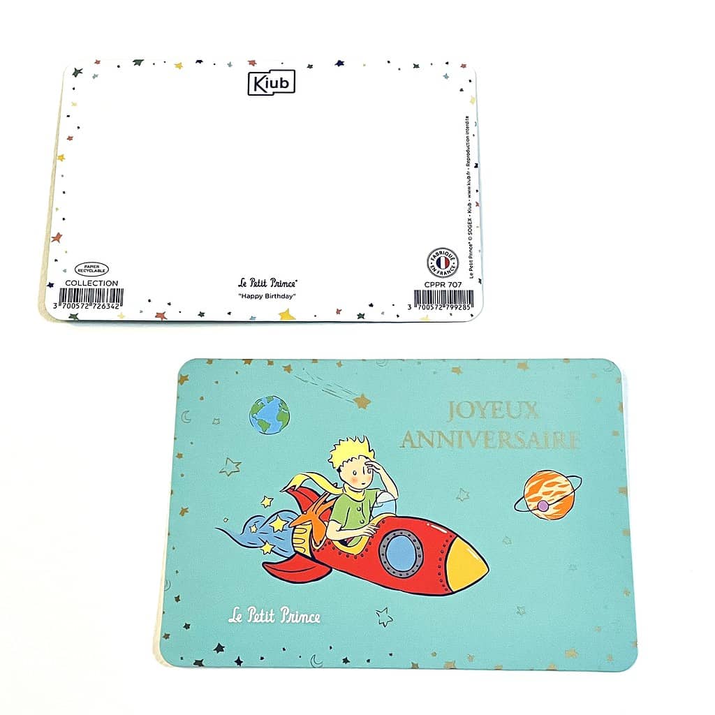 Le Petit Prince 小王子 法國插畫明信片 生日快樂