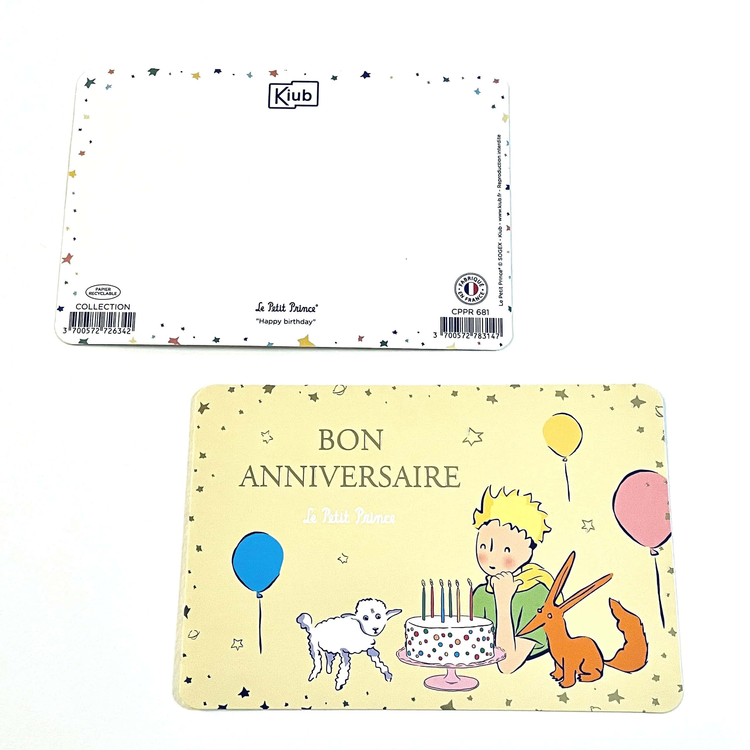 Le Petit Prince 小王子 法國插畫明信片 生日快樂