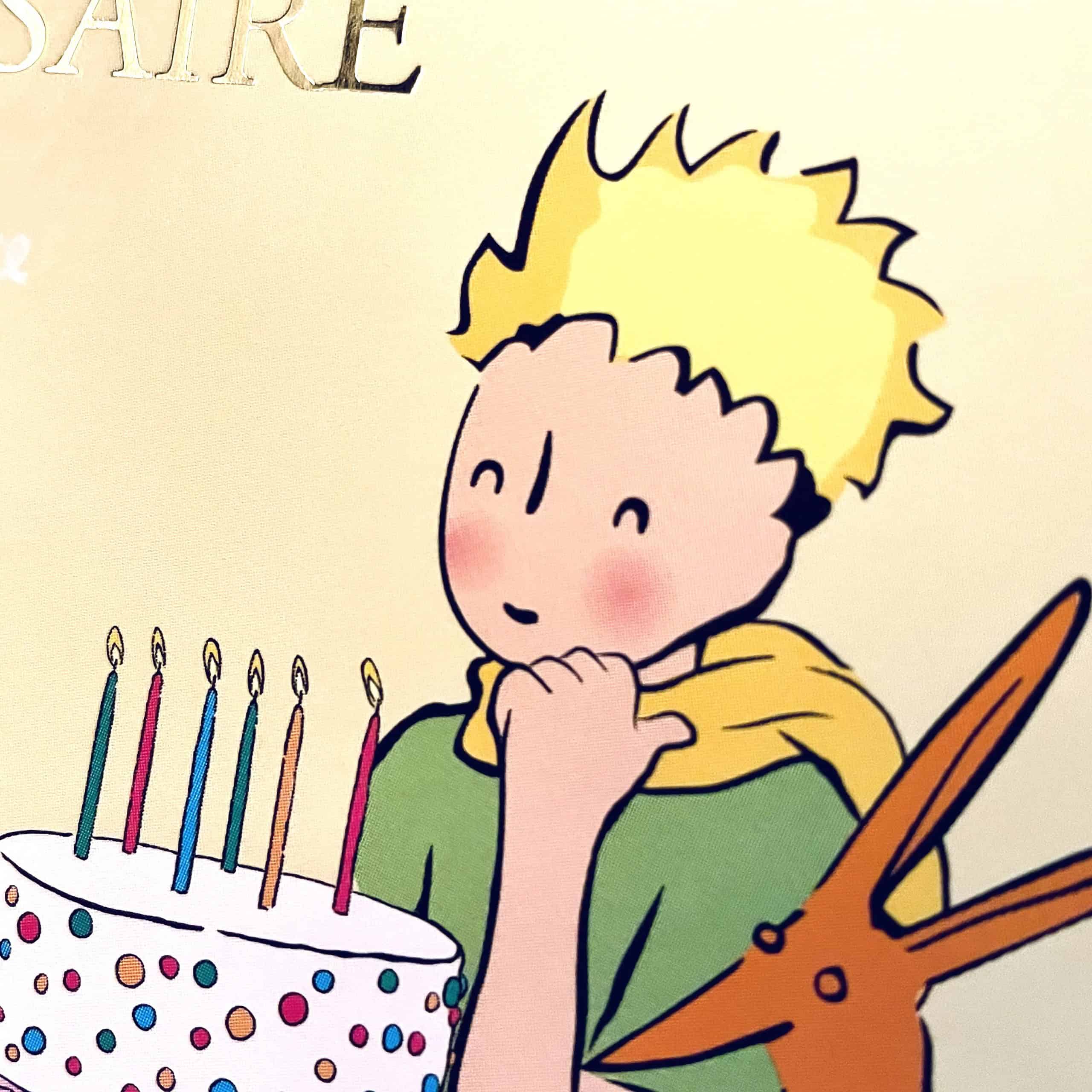 Le Petit Prince 小王子 法國插畫明信片 生日快樂