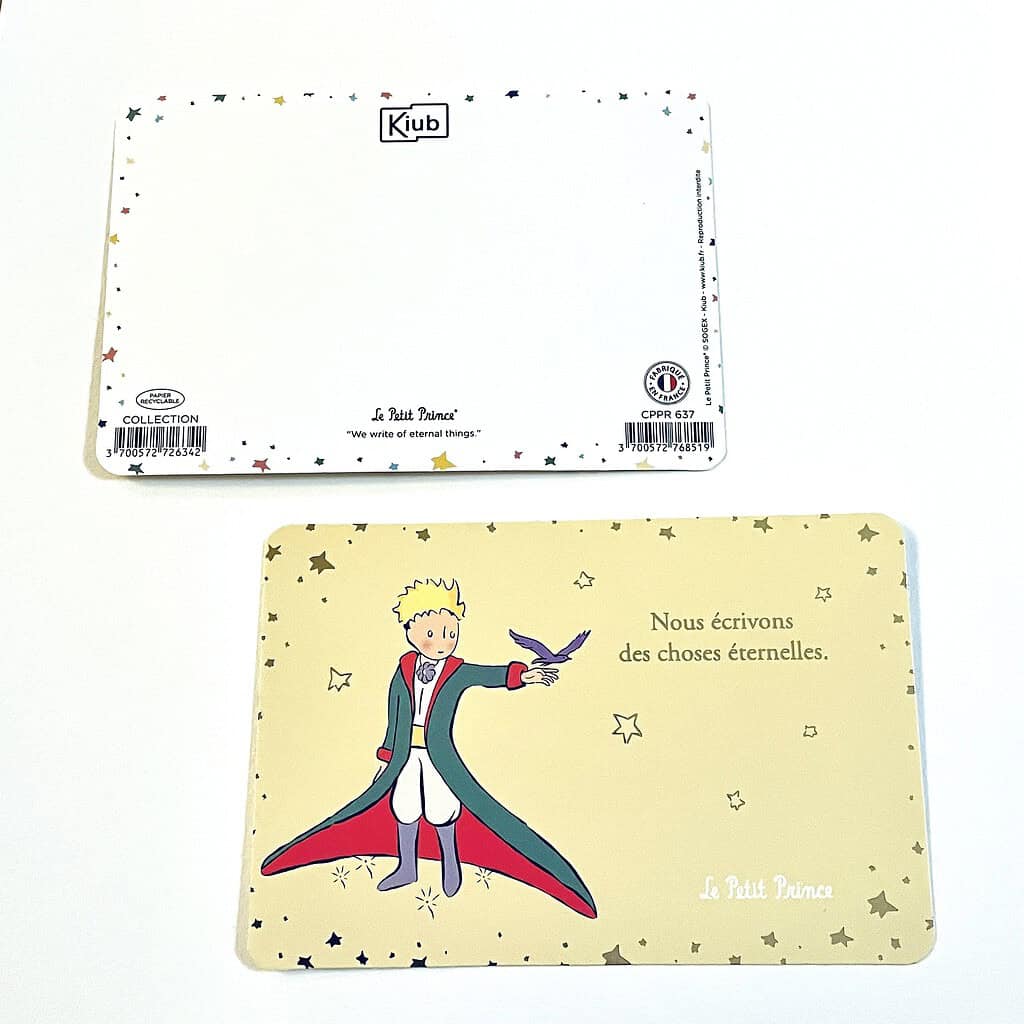 Le Petit Prince 小王子 法國插畫明信片 我們書寫永恆的事物